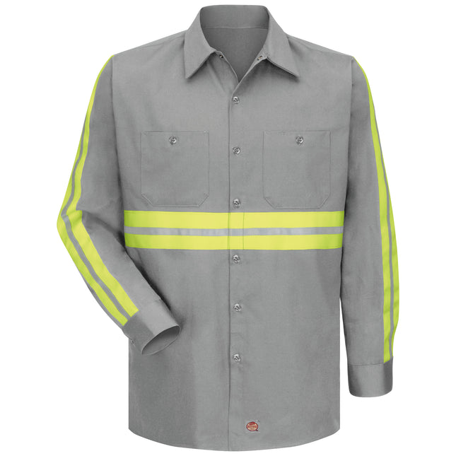 Red Kap® Long Sleeve Enhanced Visibility Cotton Work Shirt / SC30EG