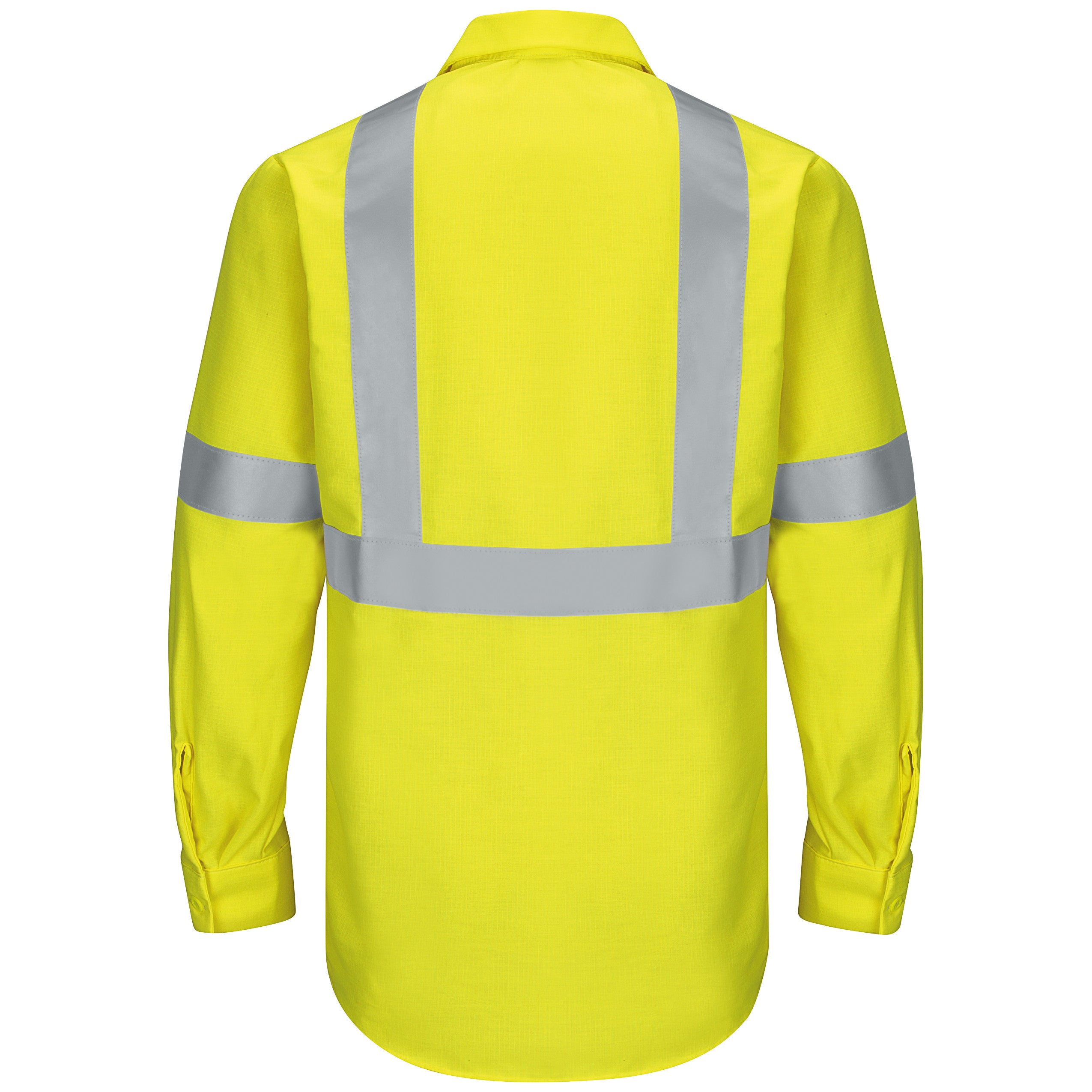 Red Kap® Men's Hi-Visibility Long Sleeve Ripstop Work Shirt - Type R, Class 2 / SY14HV