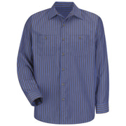 Red Kap® Men's Long Sleeve Industrial Stripe Work Shirt / SP14EX