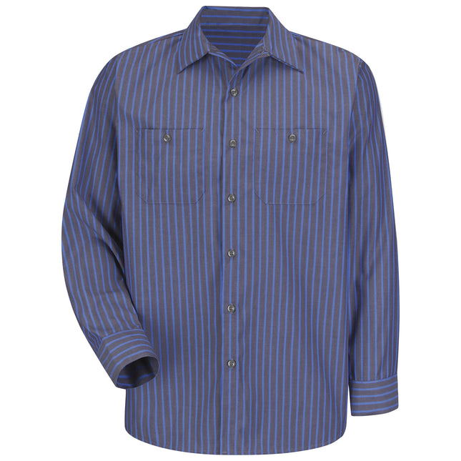 Red Kap® Men's Long Sleeve Industrial Stripe Work Shirt / SP14EX