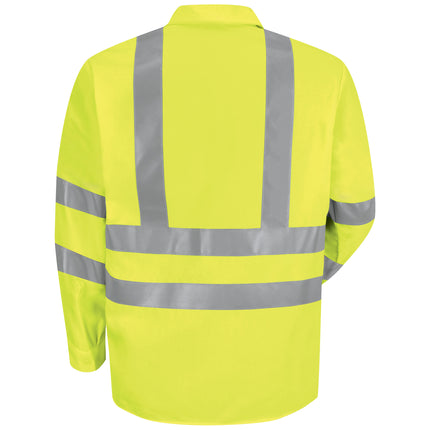 Red Kap® Men's Hi-Visibility Long Sleeve Work Shirt - Type R, Class 3 / SS14AB