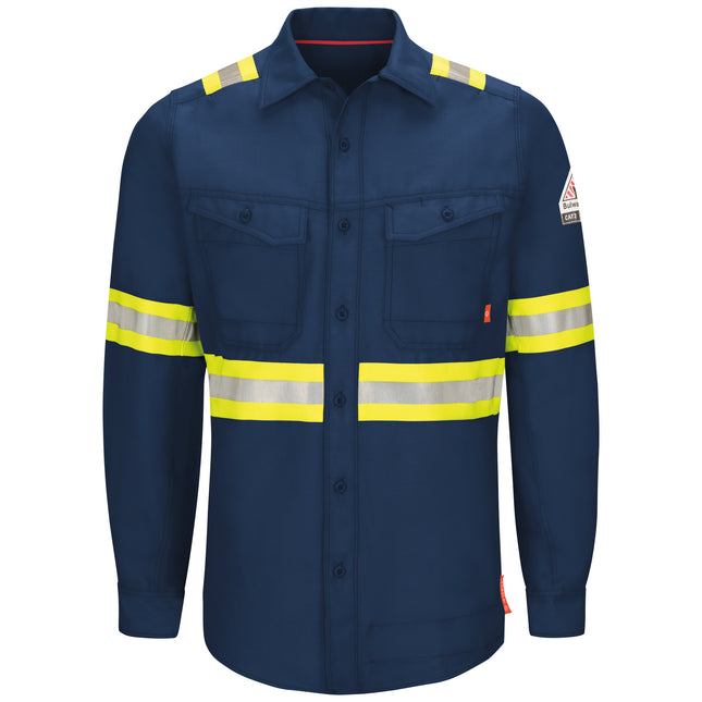 Bulwark® iQ Series® Endurance Men's FR Enhanced Visibility Work Shirt / QS40NE