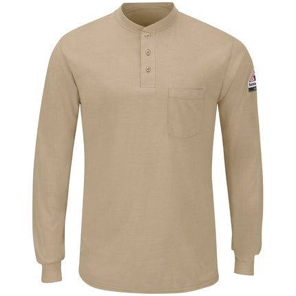 Bulwark® Men's Long Sleeve Lightweight Henley Shirt / SML8KH