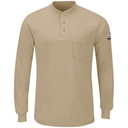 Bulwark® Men's Long Sleeve Lightweight Henley Shirt / SML8KH
