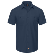 Dickies® Men's Industrial WorkTech Ventilated Short-Sleeve Work Shirt With Cooling Mesh / LS51DN