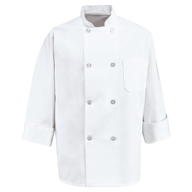 Red Kap® Eight Pearl Button Chef Coat / 0403WH