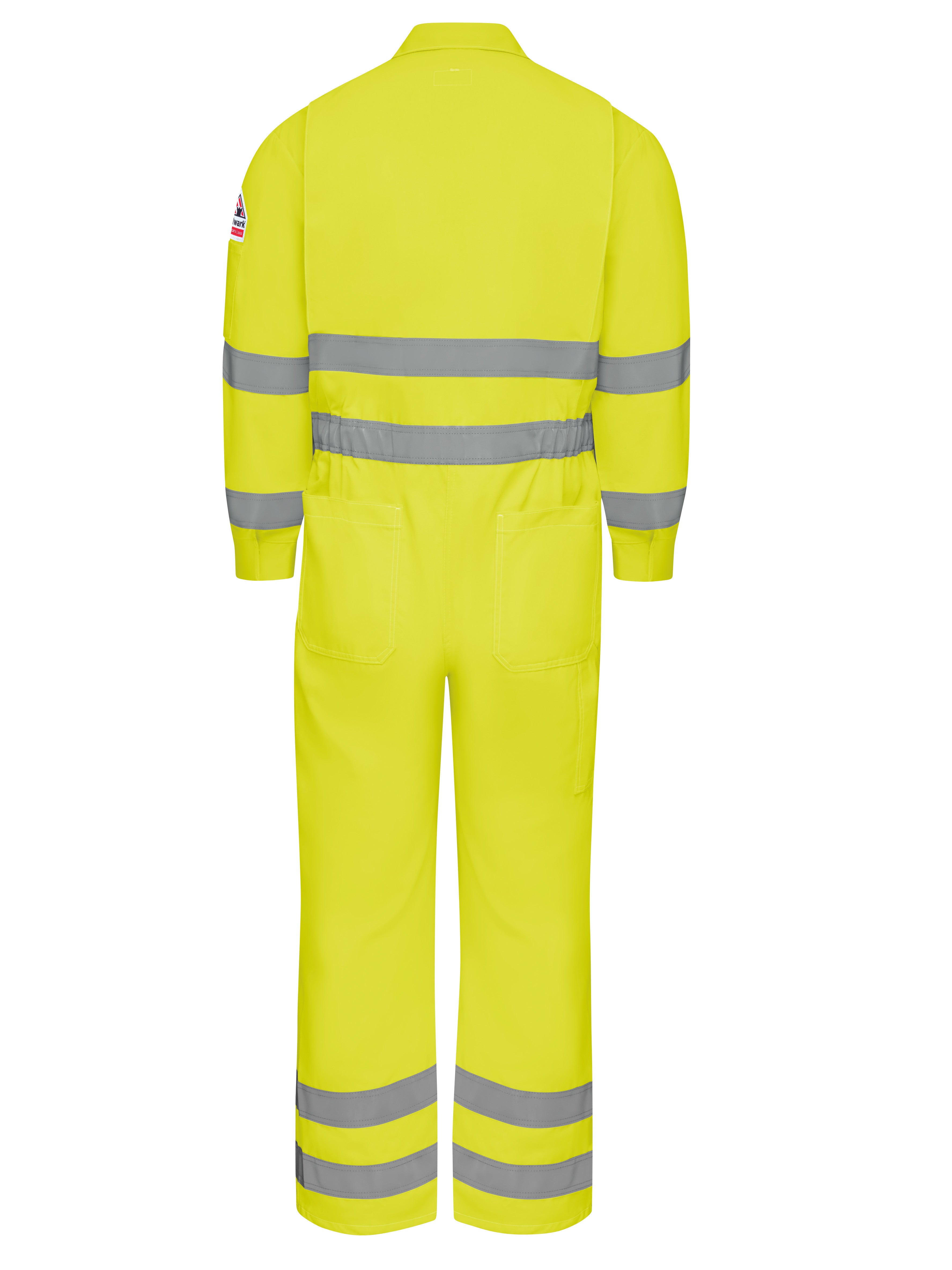 Bulwark® Men's Lightweight FR Hi-Visibility Deluxe Coverall with Reflective Trim / CMD8HV