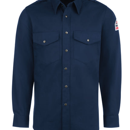 Bulwark® Men's Midweight Excel FR Snap-Front Uniform Shirt / SES2NVB