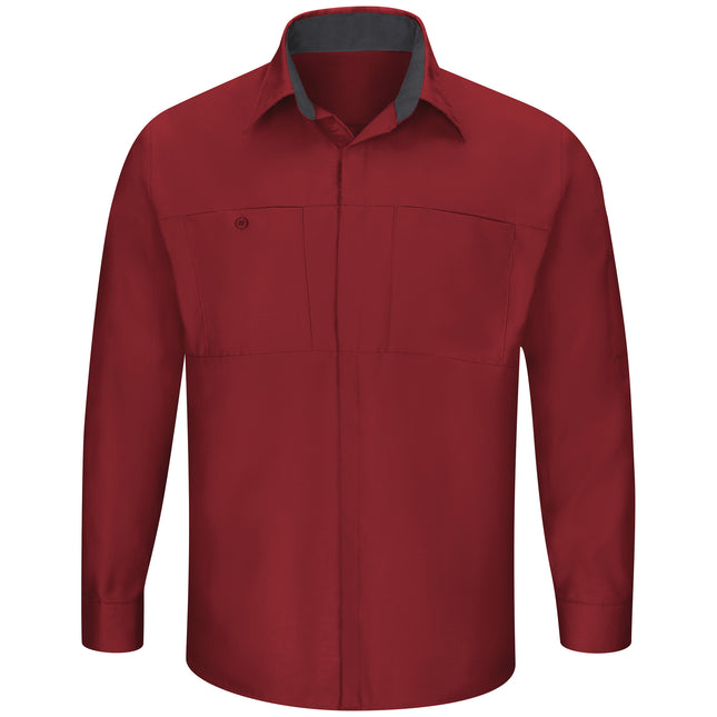Red Kap® Men's Long Sleeve Performance Plus Shop Shirt with OilBlok Technology / SY32FC