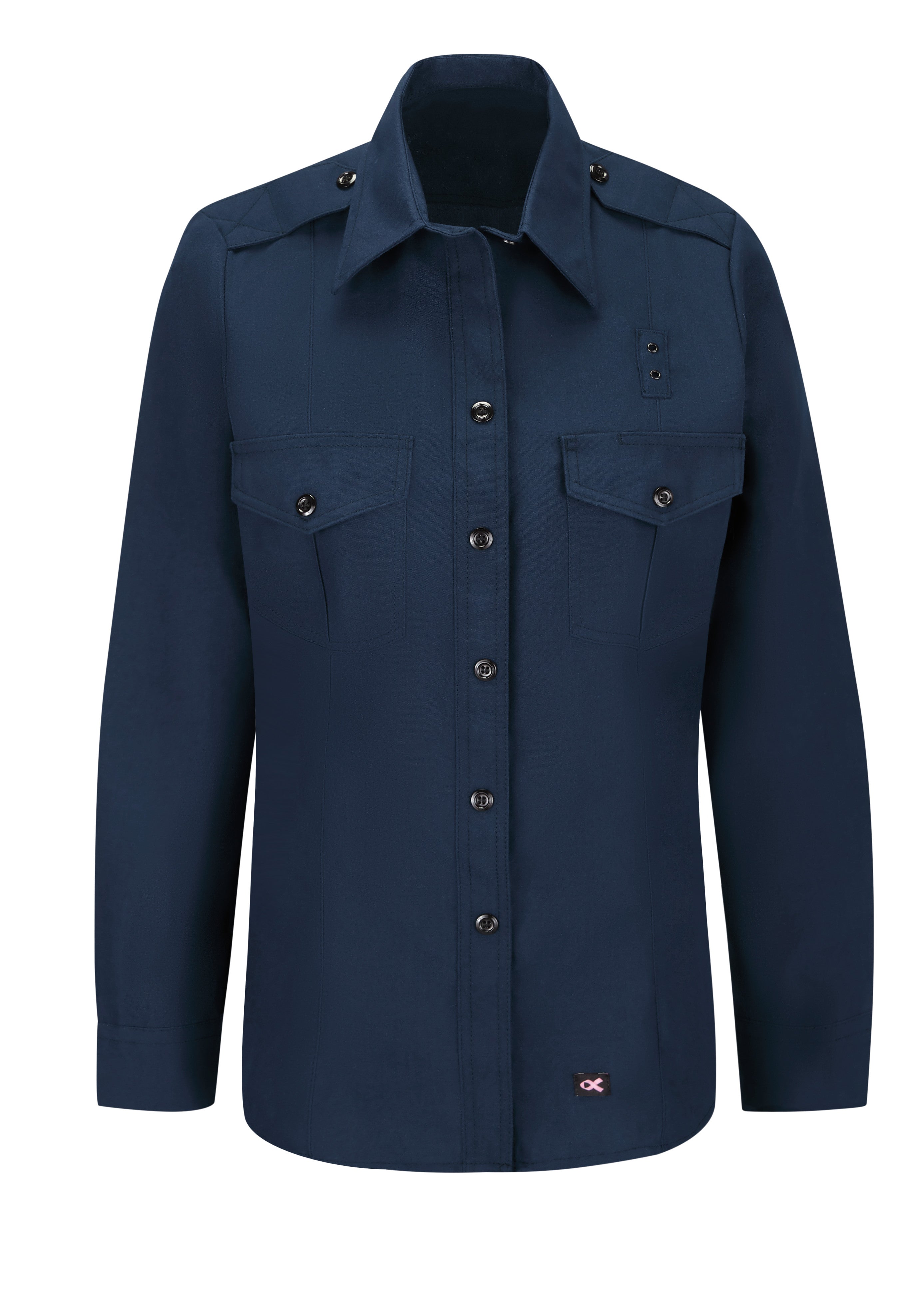 Workrite® Fire Service Women's Non-FR 100% Cotton Classic Long Sleeve Fire Chief Shirt / FCS1NV