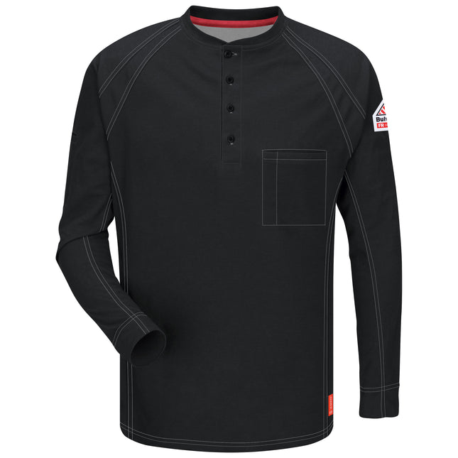 Bulwark® iQ Series® Comfort Knit Men's FR Henley / QT20BK