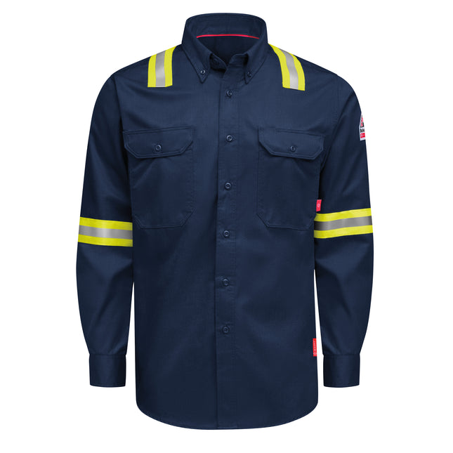 Bulwark® iQ Series Men’s Enhanced-Vis Midweight Comfort Woven Shirt / QS26NE