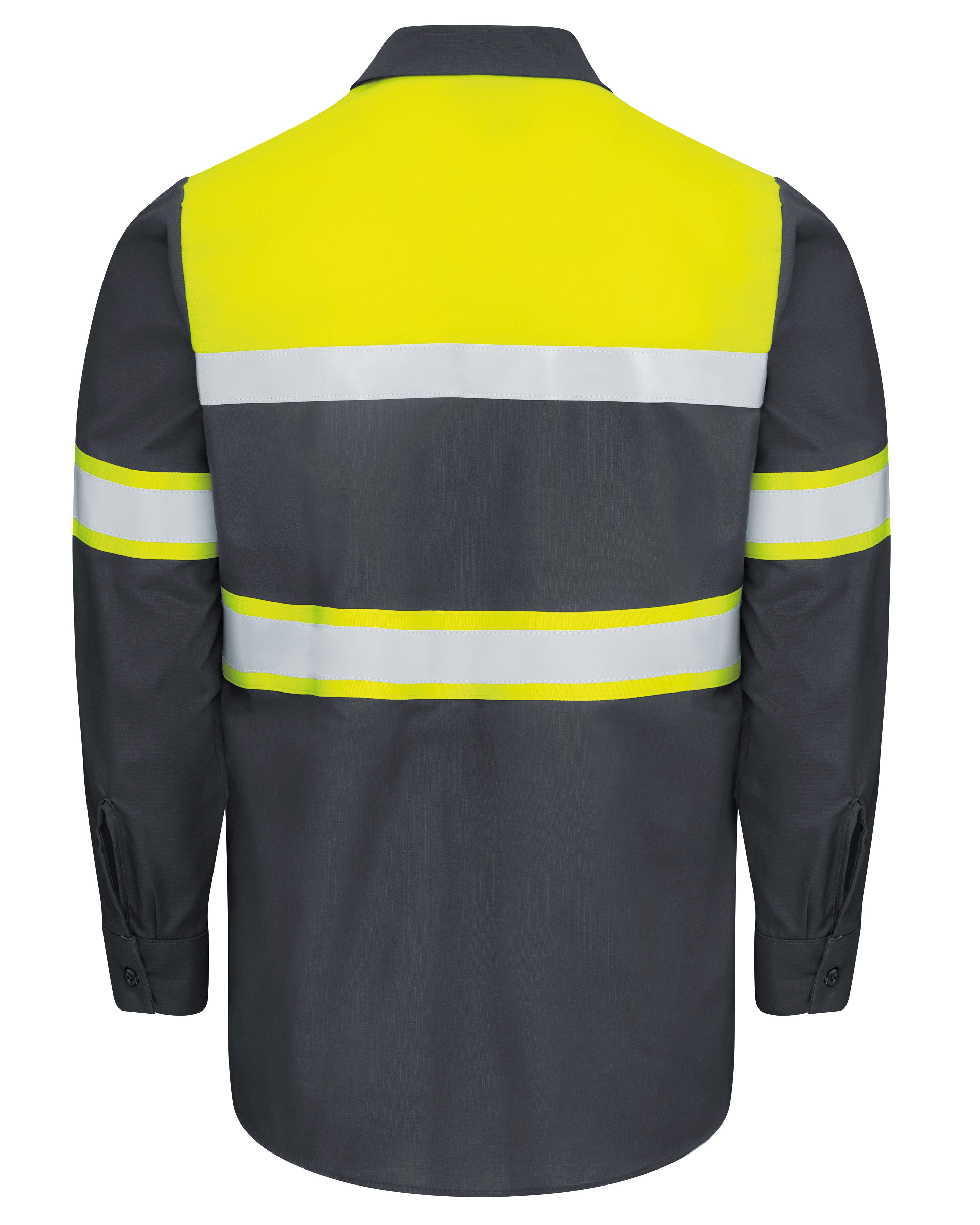 Red Kap® Hi-Visibility Long Sleeve Color Block Ripstop Work Shirt - Type O, Class 1 / SY70YC