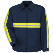 Red Kap® Men's Enhanced Visibility Perma-Lined Panel Jacket / JT50EN