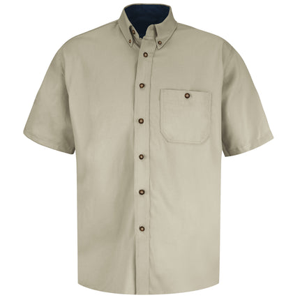 Red Kap® Men's Short Sleeve Cotton Contrast Dress Shirt / SC64ST