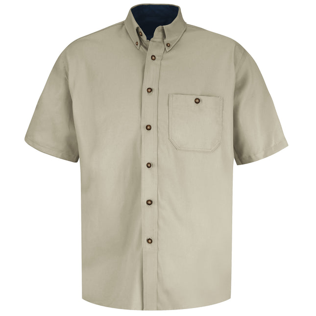 Red Kap® Men's Short Sleeve Cotton Contrast Dress Shirt / SC64ST