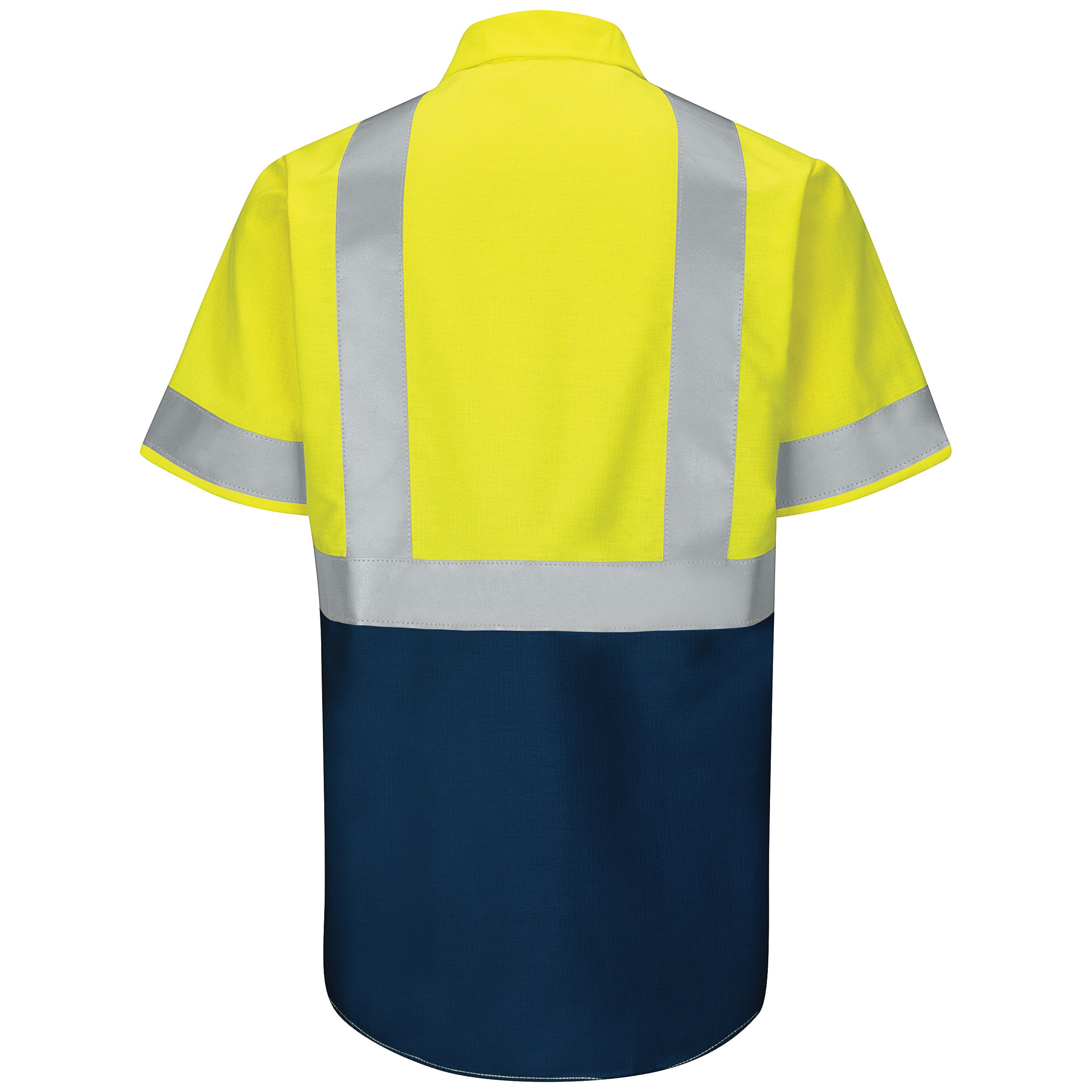 Red Kap® Men's High Visibility Short Sleeve Color Block Ripstop Work Shirt - Type R, Class 2 / SY24YN