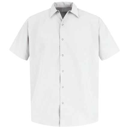 Red Kap® Men's Short Sleeve Specialized Pocketless Polyester Work Shirt / SS26WH