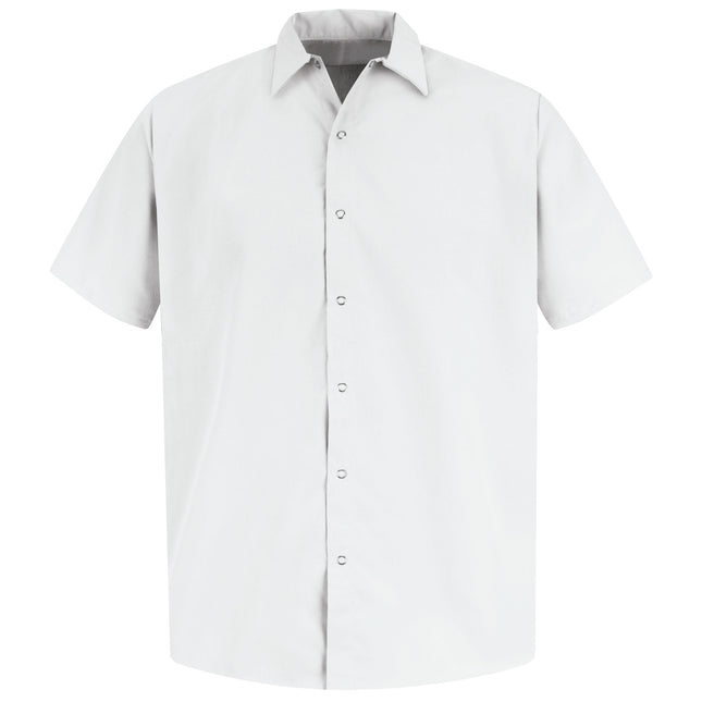 Red Kap® Men's Short Sleeve Specialized Pocketless Polyester Work Shirt / SS26WH