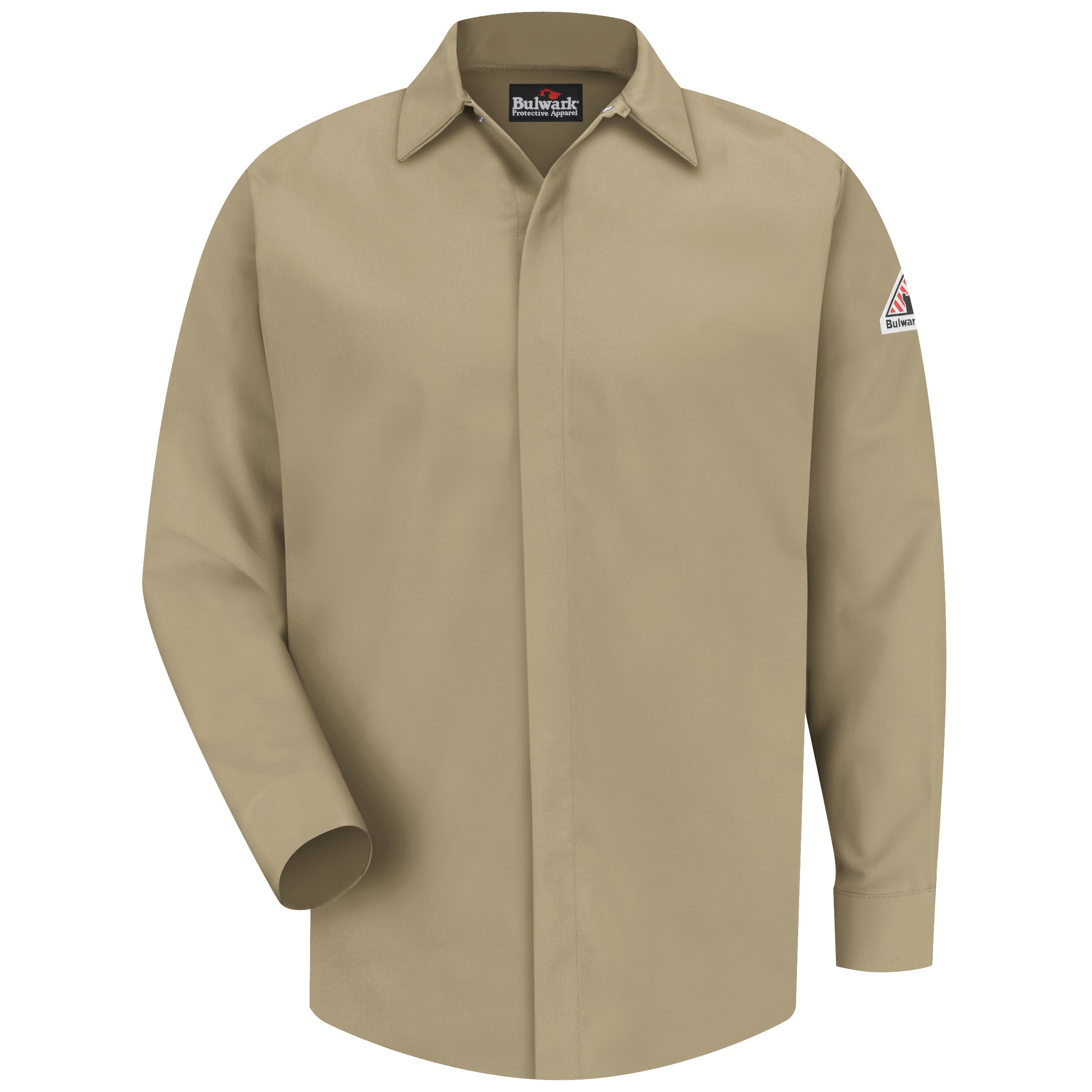 Bulwark® Men's Midweight FR Pocketless Concealed-Gripper Work Shirt / SLS2KH