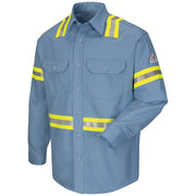 Bulwark® Men's Midweight FR Enhanced Visibility Uniform Shirt / SLDTLB