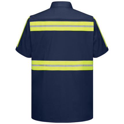Red Kap® Short Sleeve Enhanced Visibility Cotton Work Shirt / SC40EN