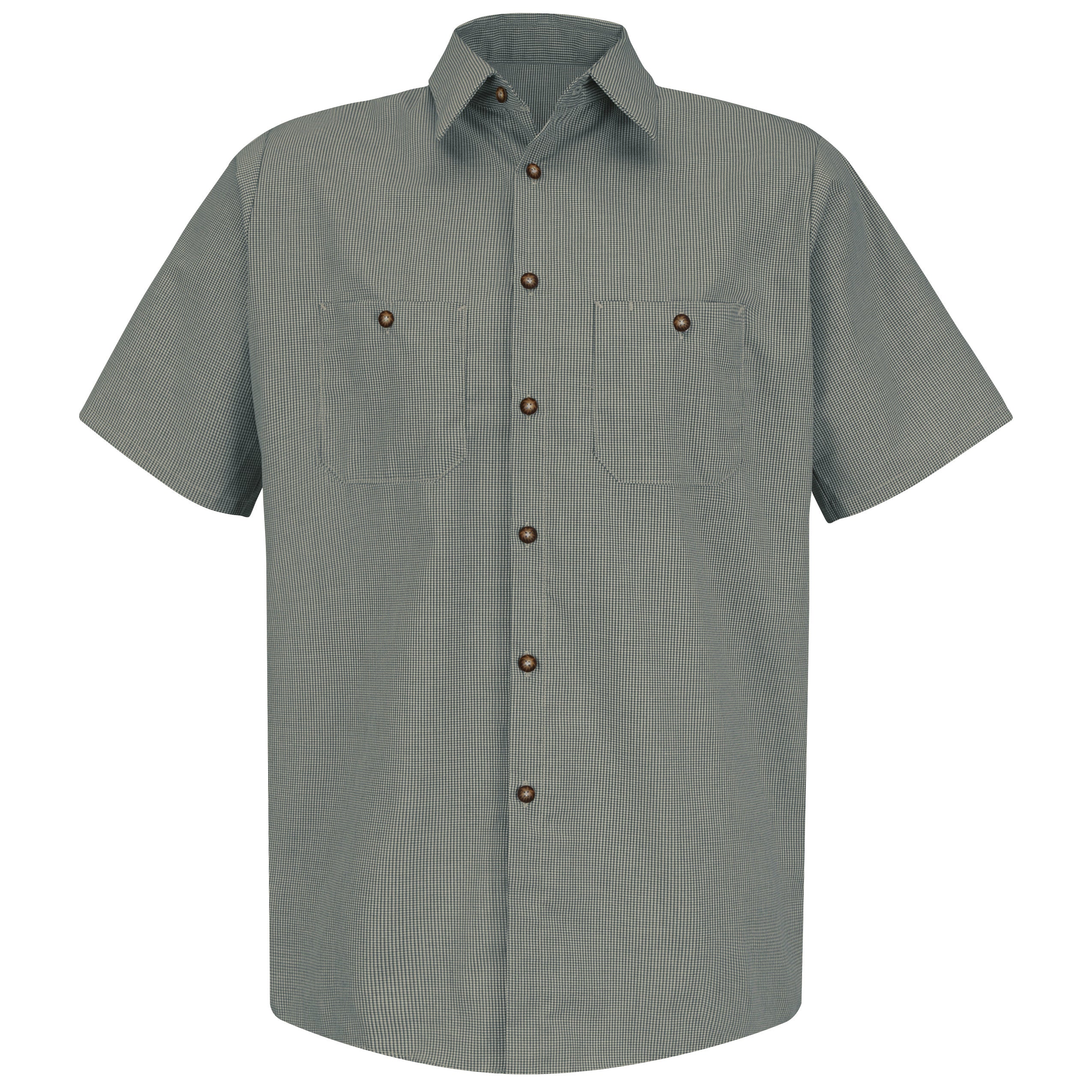 Red Kap® Men's Short Sleeve Microcheck Uniform Shirt / SP20HK