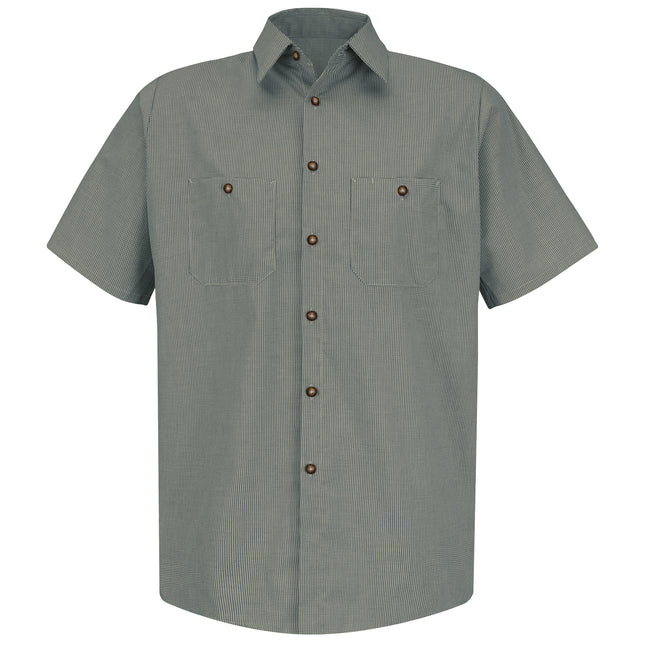Red Kap® Men's Short Sleeve Microcheck Uniform Shirt / SP20HK