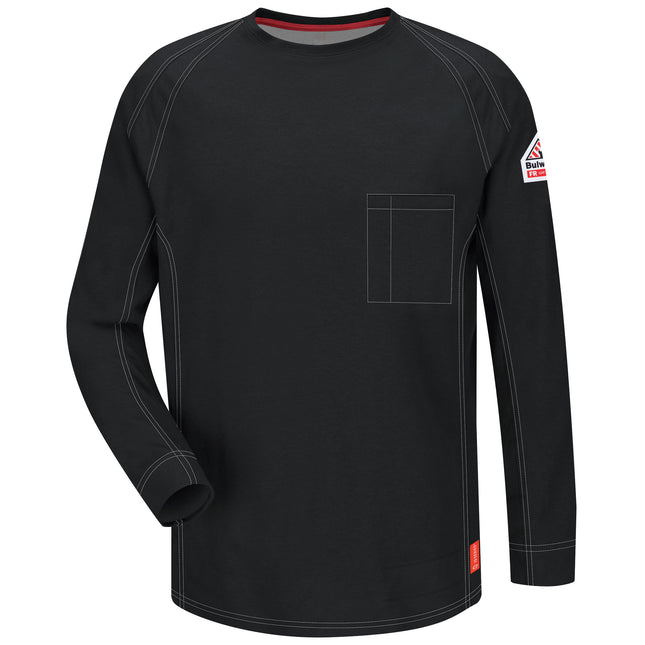 Bulwark® iQ Series® Comfort Knit Men's FR Long Sleeve T-Shirt / QT32BK