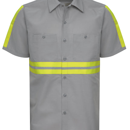 Red Kap® Short Sleeve Enhanced Visibility Industrial Work Shirt / SP24EG