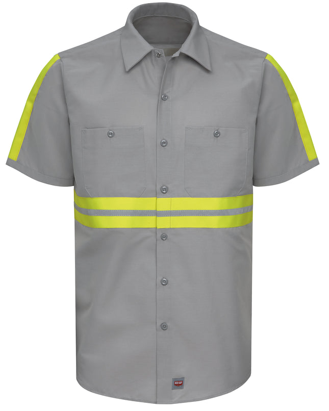 Red Kap® Short Sleeve Enhanced Visibility Industrial Work Shirt / SP24EG