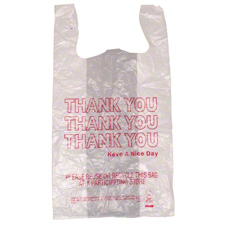 IBS T-Sack 1/6 BL White 12 mic Thank You Print 11x6.5x20.5 1000 / cs