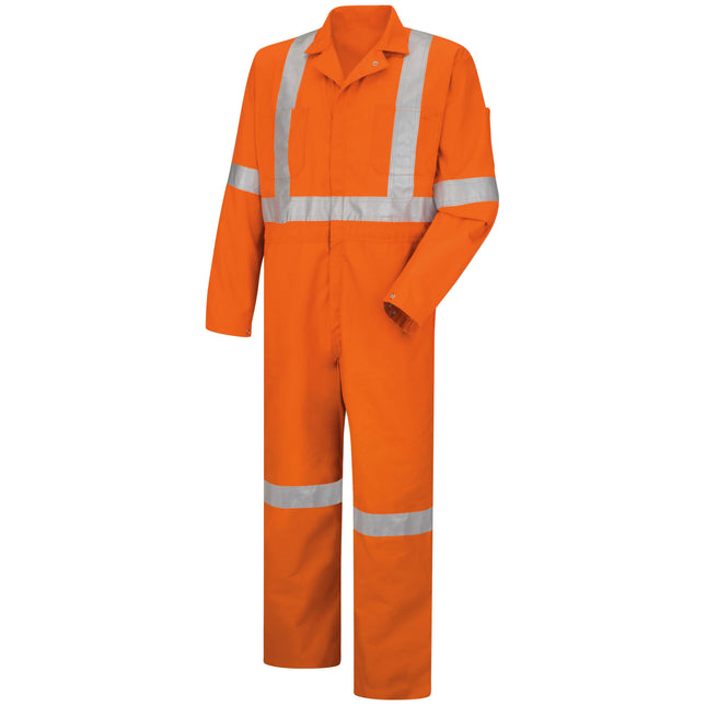 Red Kap® Hi-Visibility Zip-Front Coverall With CSA Compliant Reflective Trim / CT5SOR