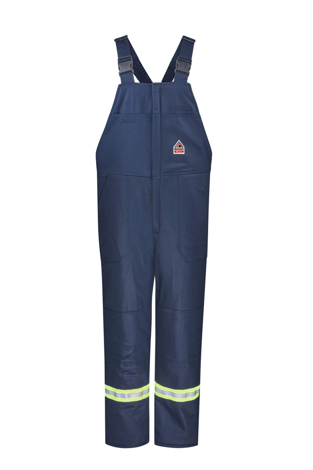Bulwark® Men's Midweight Excel FR Deluxe Insulated Bib Overall with Reflective Trim / BLCTNV