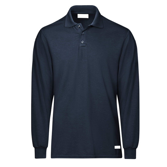 Workrite® Fire Service Men's Long Sleeve Station Wear Polo Shirt / FT20NV