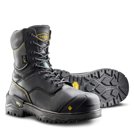 Terra® Men's Terra Gantry 8" Waterproof Nano Composite Toe Safety Work Boot with Internal Met Guard / 839CBK