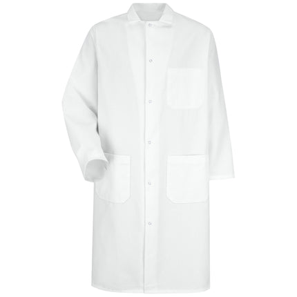 Red Kap® Gripper-Front Butcher Frock with Interior Pocket / 4004WH