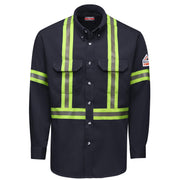 Bulwark® Men's Dress Uniform Shirt with Reflective Trim / SMUCNV