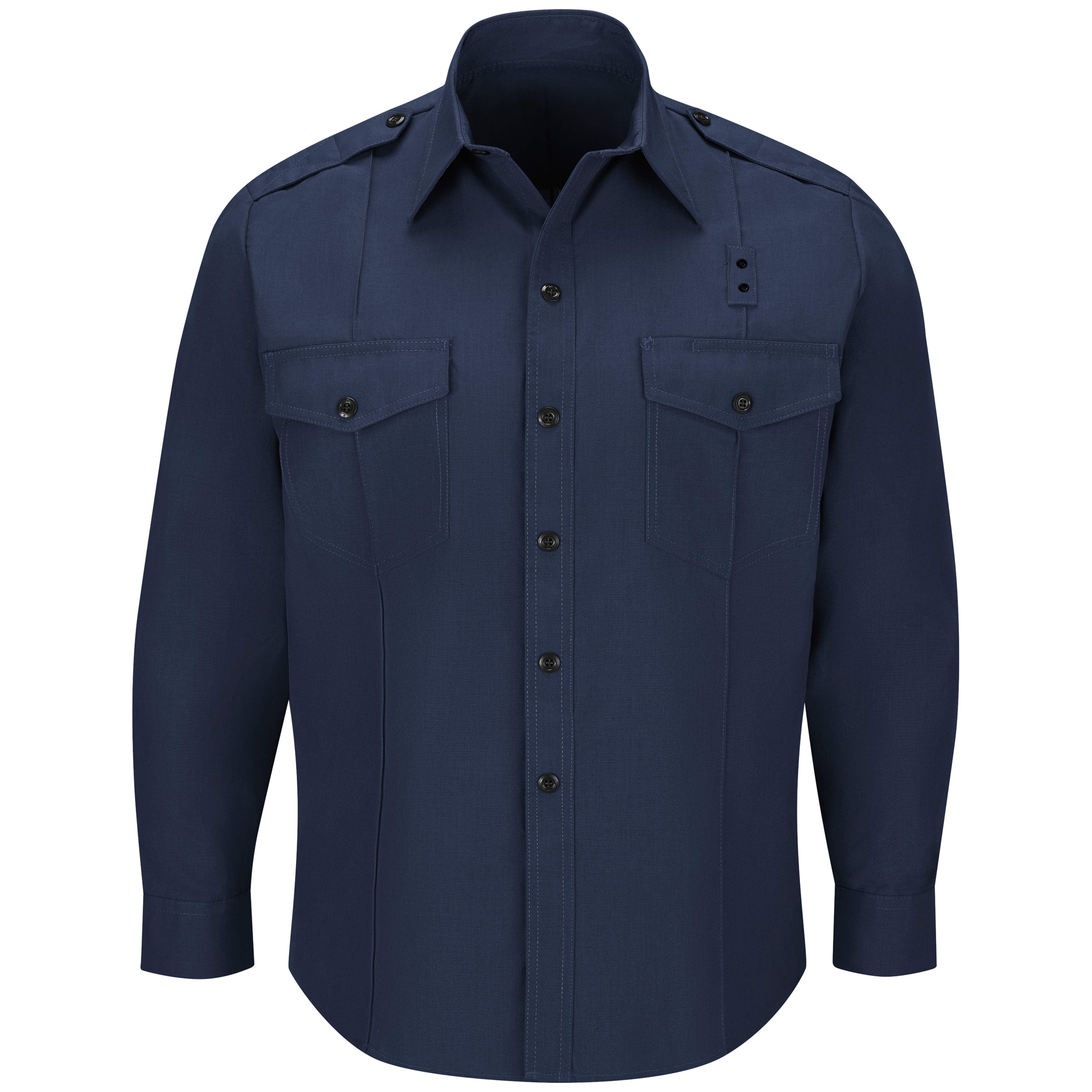 Workrite® Fire Service Men's Non-FR 100% Cotton Classic Long Sleeve Fire Chief Shirt / FCS0NV