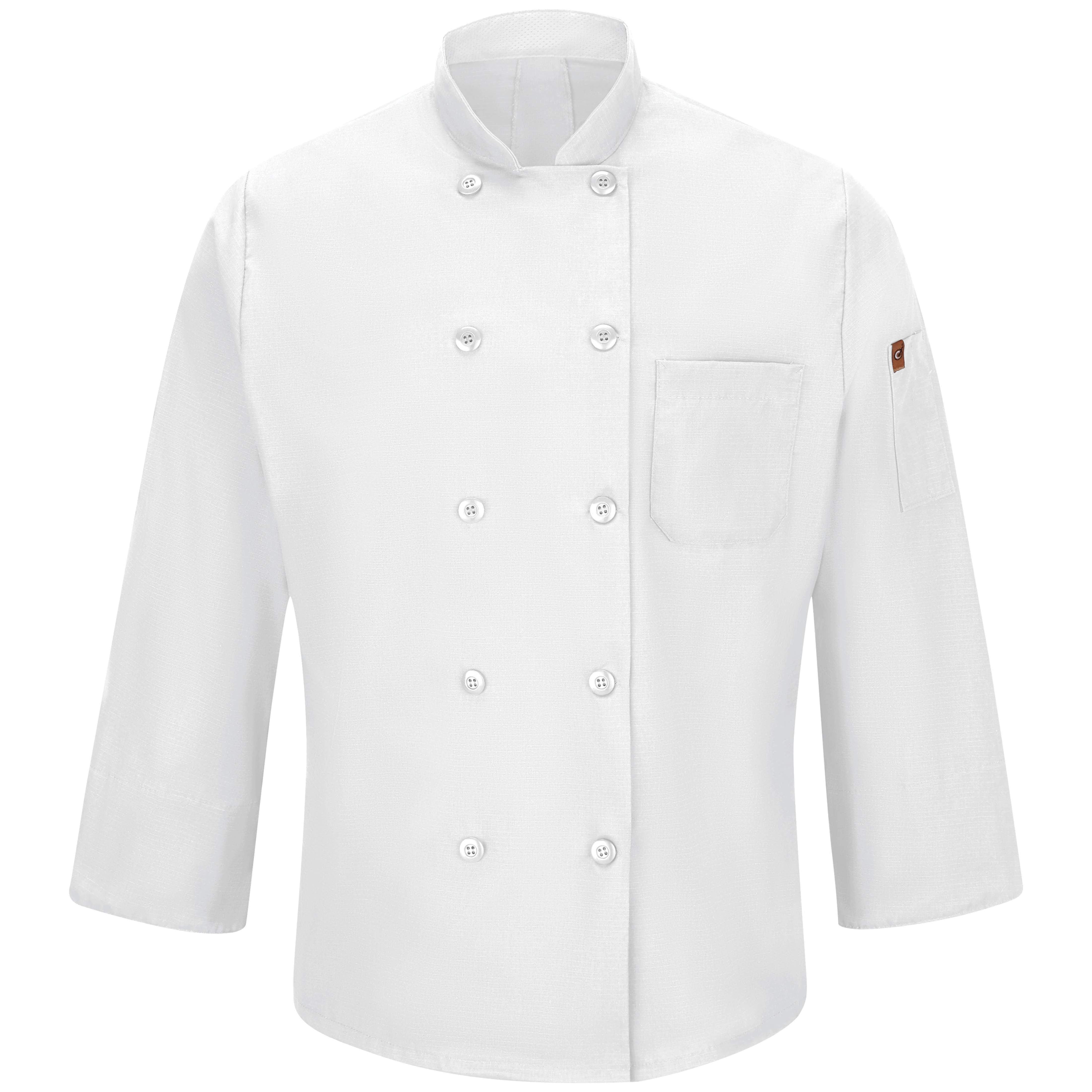Red Kap® Men's Chef Coat with OilBlok + MIMIX® / 042XWH