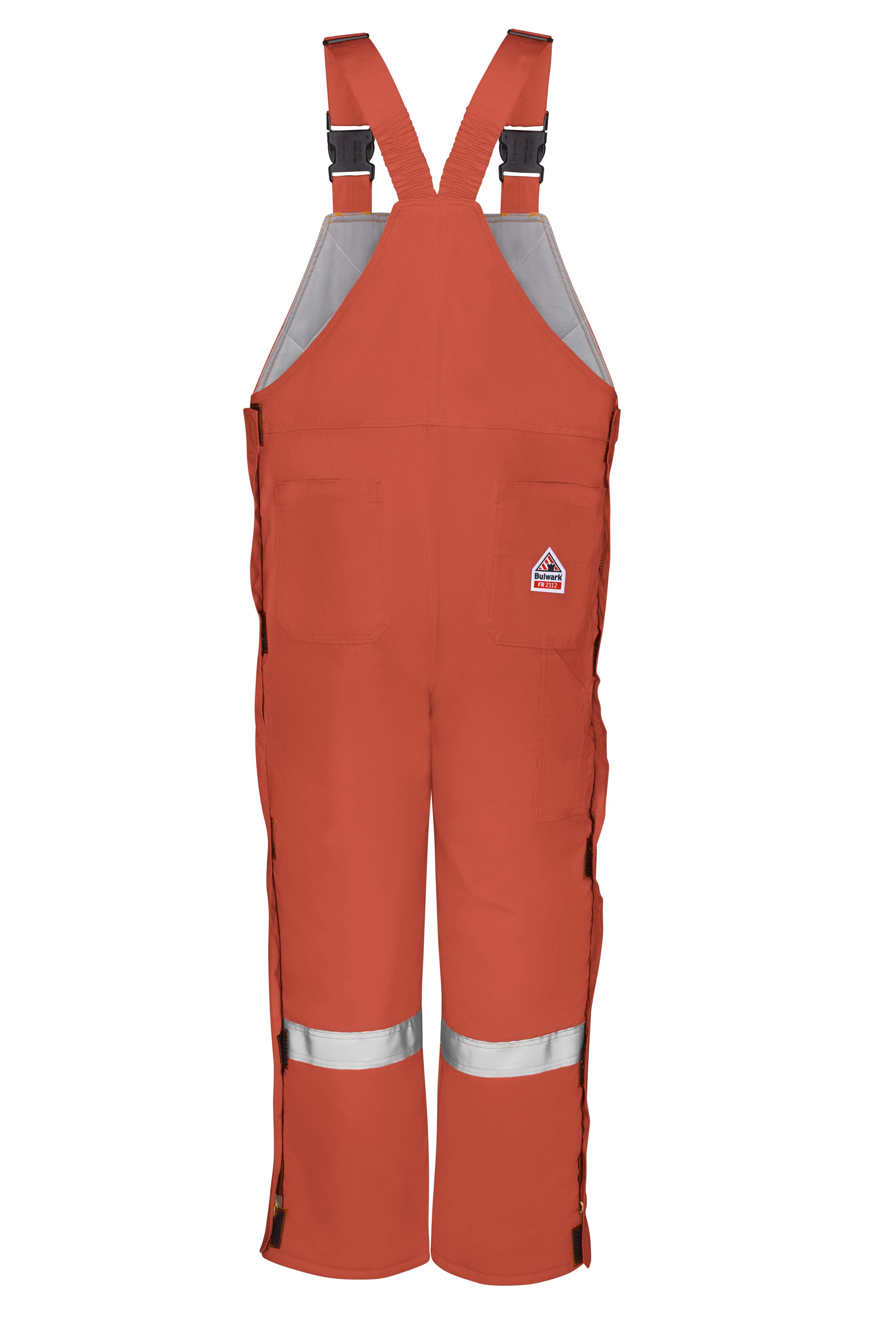 Bulwark® Men's Midweight Excel FR® ComforTouch® Deluxe Insulated Bib Overall with Reflective Trim / BLCSOR