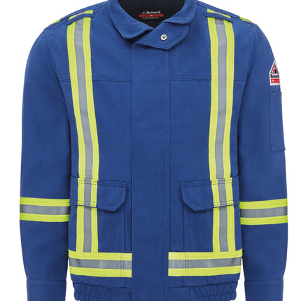 Bulwark® Men's Lightweight Nomex FR Lined Bomber Jacket with Reflective Trim / JNJCRB