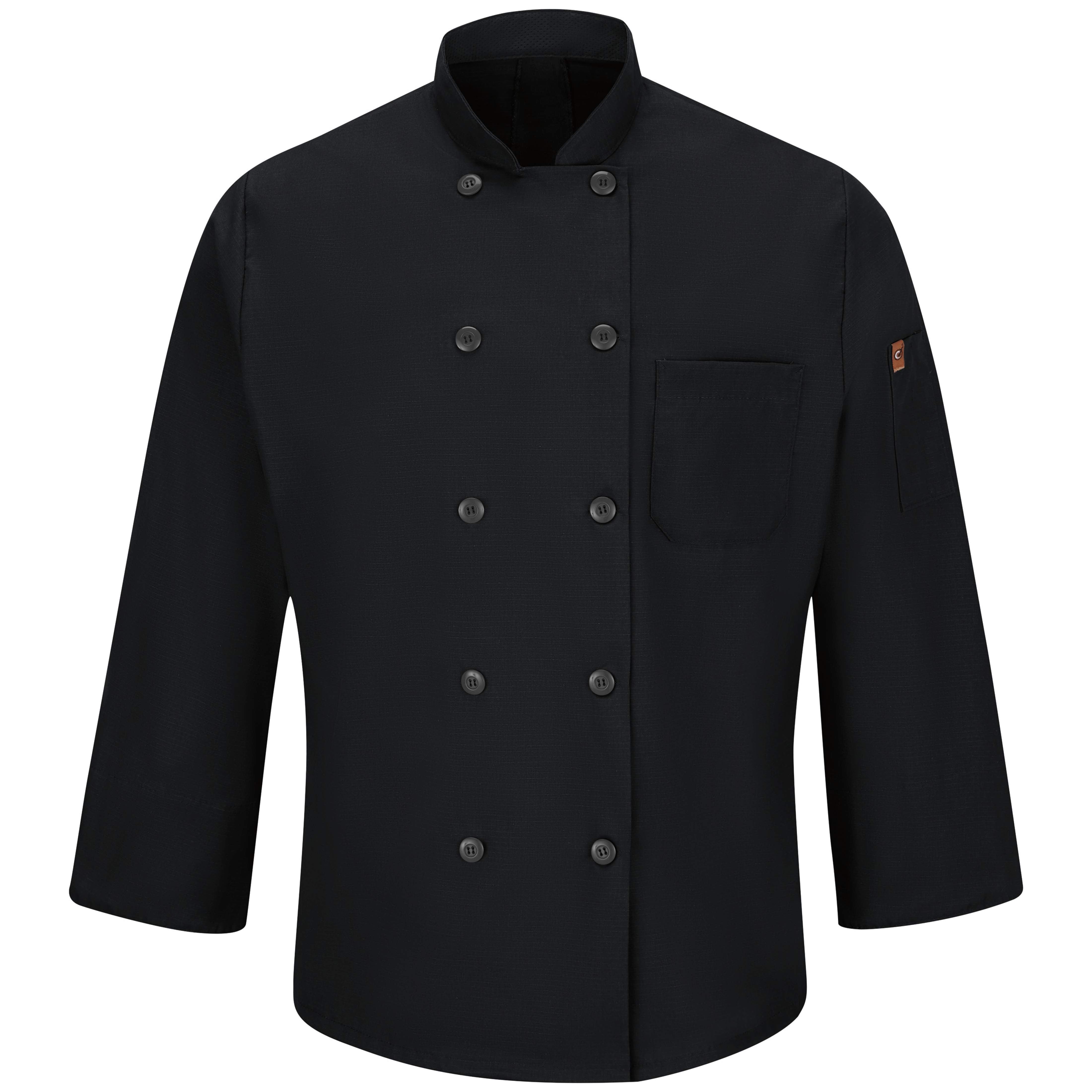 Red Kap® Men's Chef Coat with OilBlok + MIMIX® / 042XBK