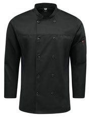 Red Kap® Men's Deluxe Airflow Chef Coat / 054MBK