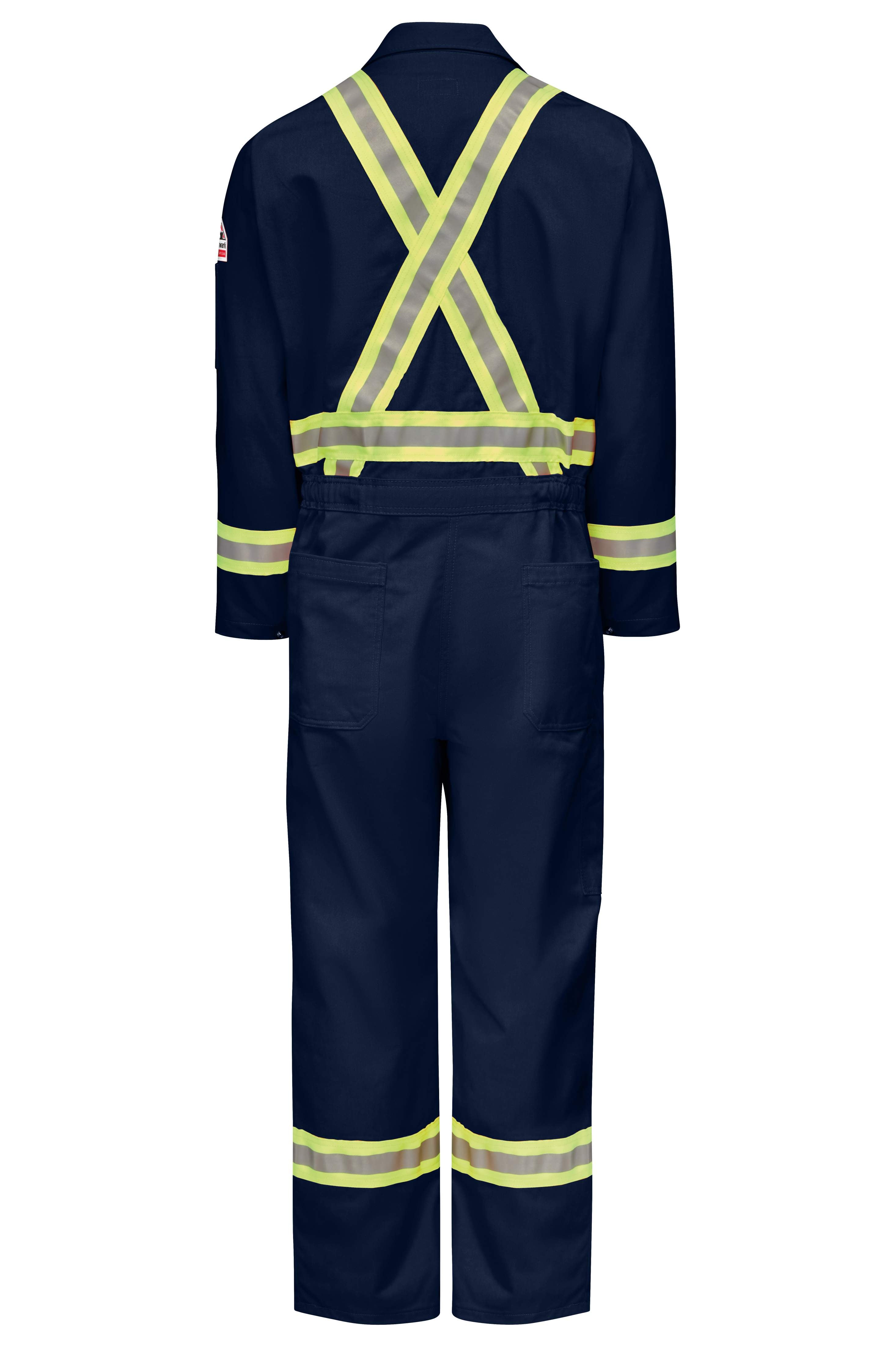 Bulwark® Men's Midweight FR Premium Coverall with Reflective Trim / CLBCNV
