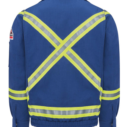 Bulwark® Men's Lightweight Nomex FR Lined Bomber Jacket with Reflective Trim / JNJCRB