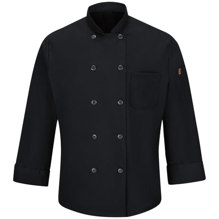 Red Kap® Men's Chef Coat with OilBlok + MIMIX® / 042XBK