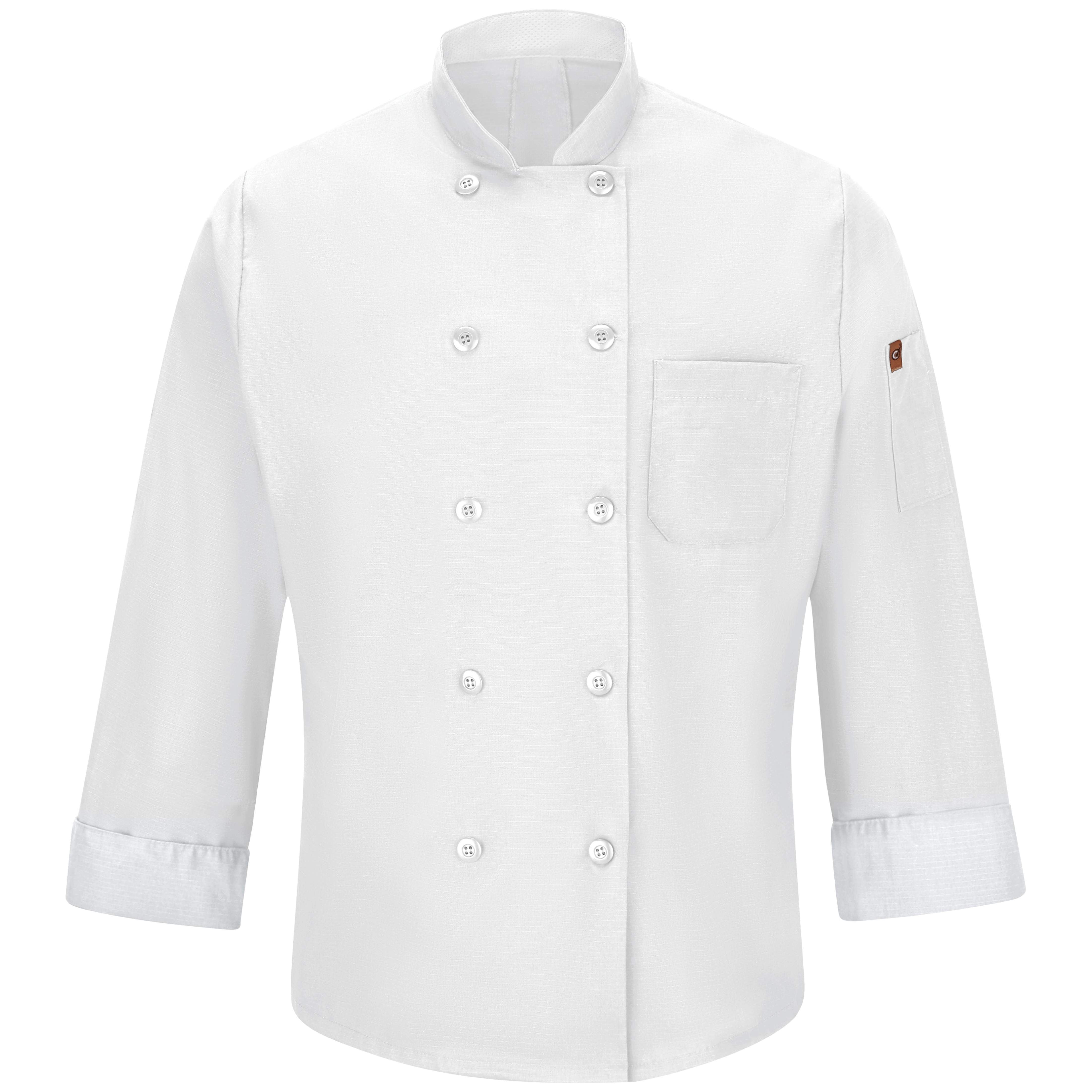 Red Kap® Men's Chef Coat with OilBlok + MIMIX® / 042XWH