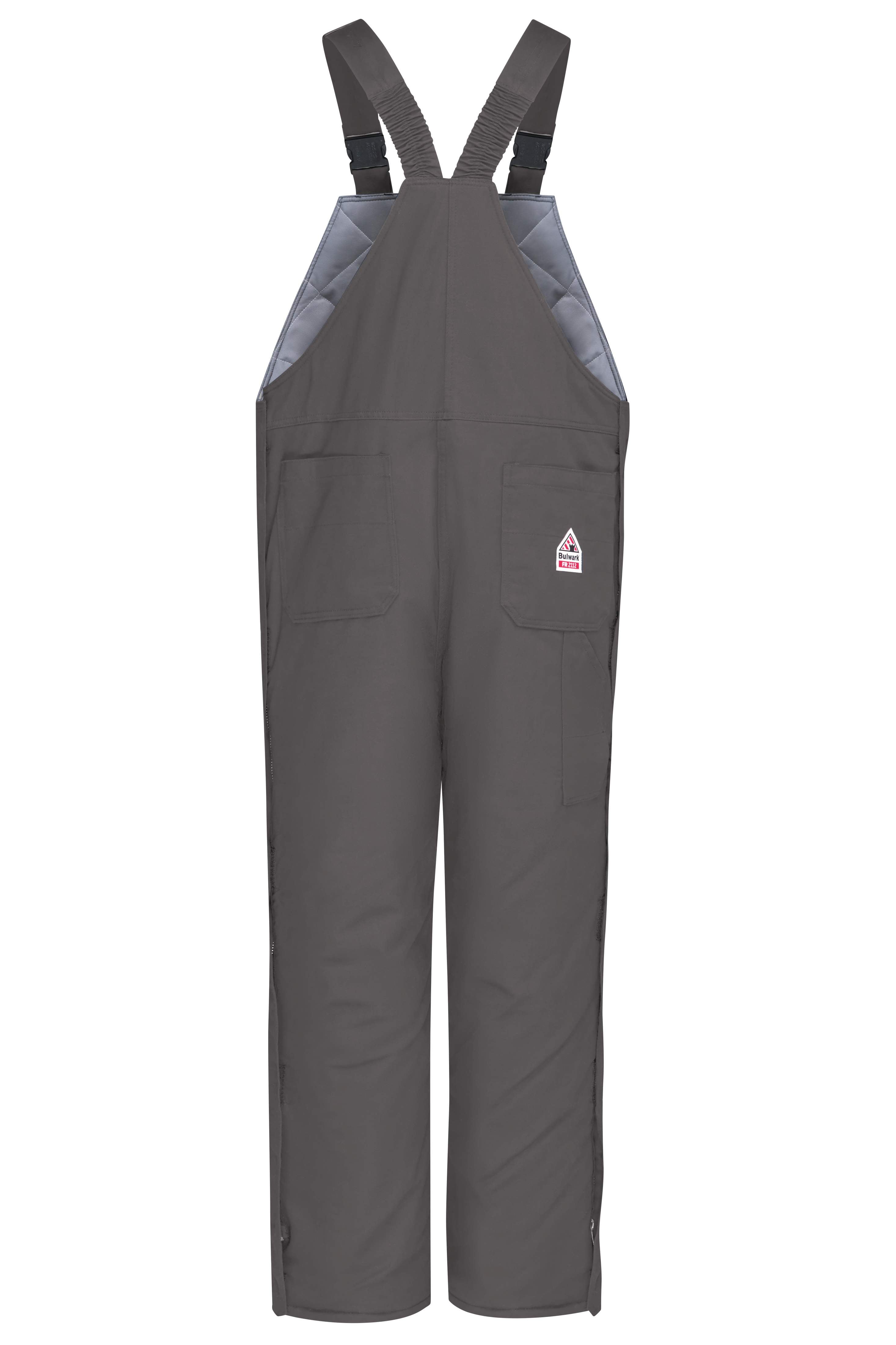 Bulwark® Men's Midweight Excel FR® ComforTouch® Deluxe Insulated  Bib Overall with Leg Tab / BLC8GY