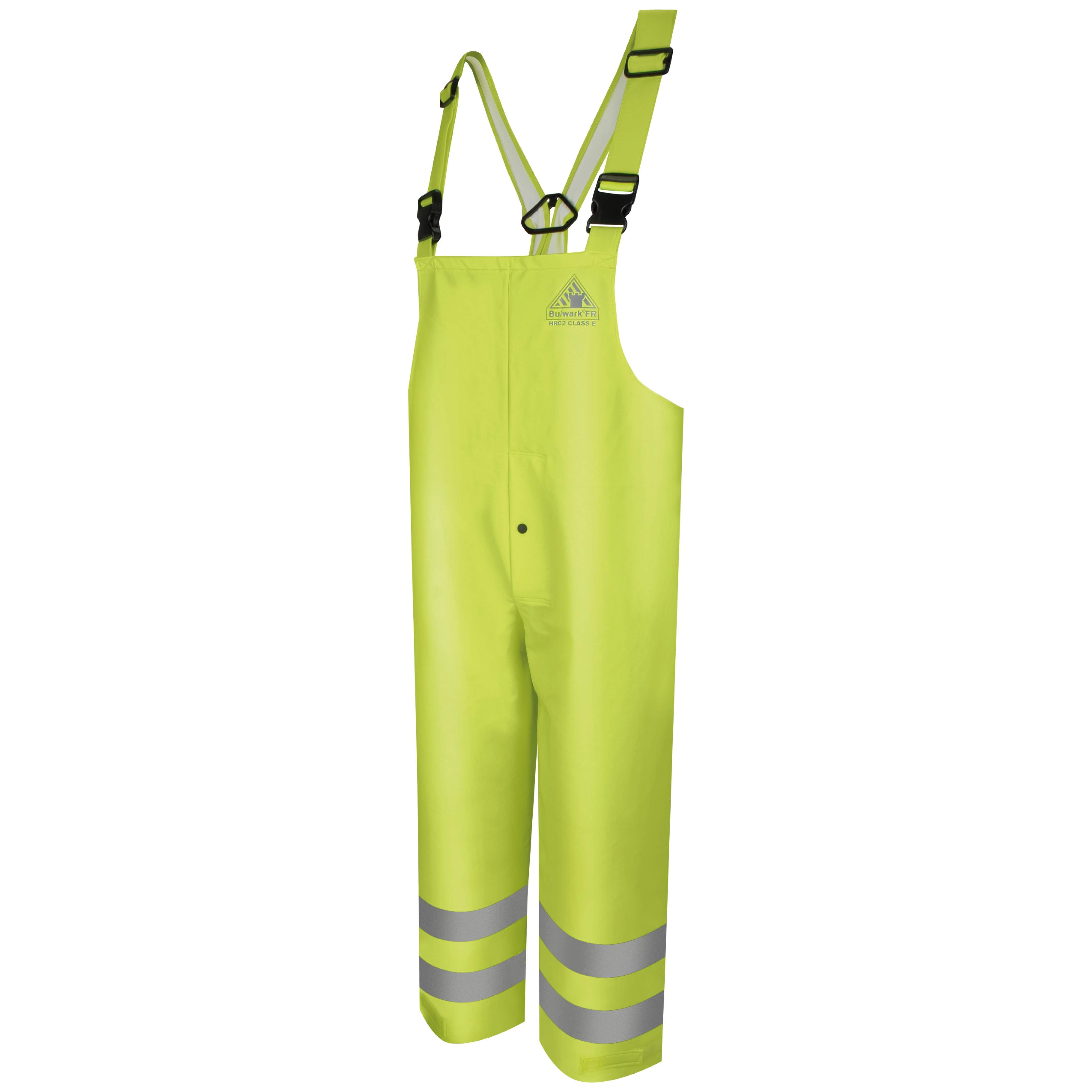 Bulwark® Men's FR Hi-Visibility Rain Bib Overalls / BXN4YE